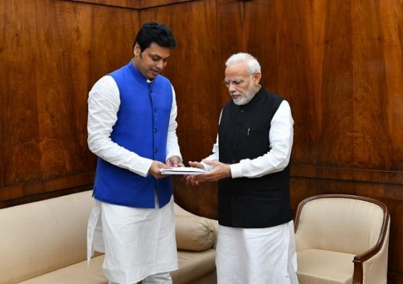 Modi lost smile after meeting Biplab